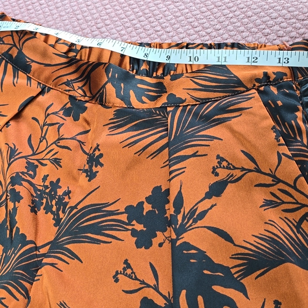 Future Collective Kahlana Barfield Brown Floral Black & Orange Women's Shorts - Picture 5 of 13